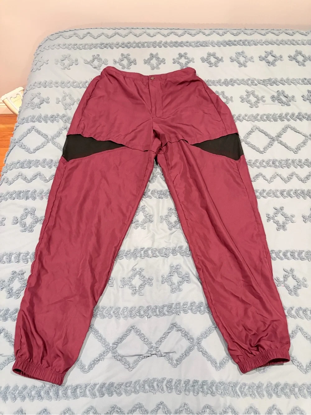 Weissman Mixify Mesh Panel Joggers Black Cherry Adult Medium